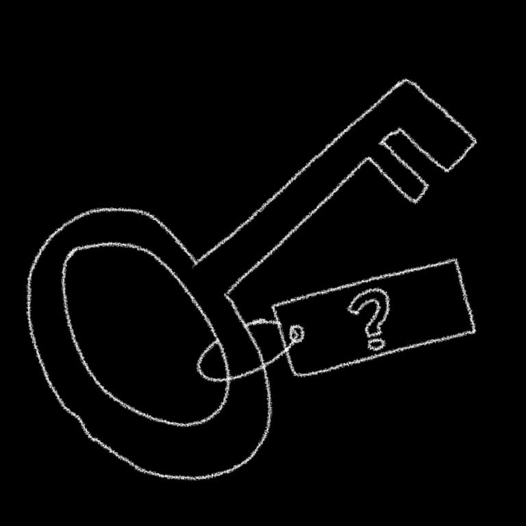Illustration von einem Schlüssel